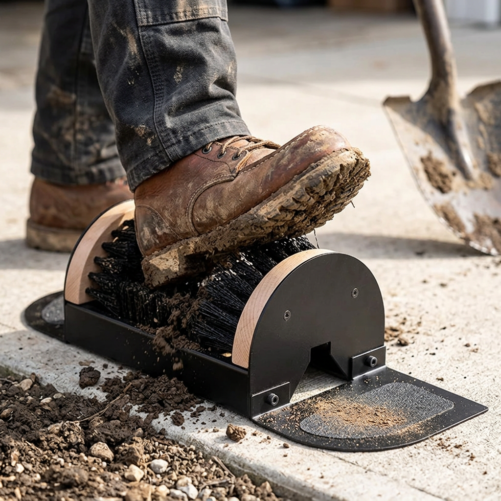 Heavy-Duty Boot Scraper Brush – Indoor Outdoor Shoe Cleaning Tool for Removing Mud and Snow from Footwear in Courtyards