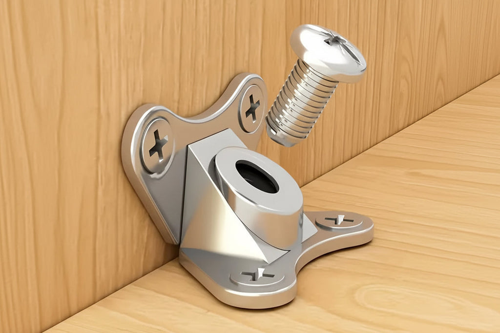 Butterfly Corner Bracket Set - Zinc Alloy Plank Connector Hardware with Screws for Furniture Reinforcement and DIY Woodworking Projects