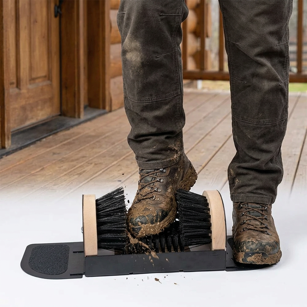 Heavy-Duty Boot Scraper Brush – Indoor Outdoor Shoe Cleaning Tool for Removing Mud and Snow from Footwear in Courtyards