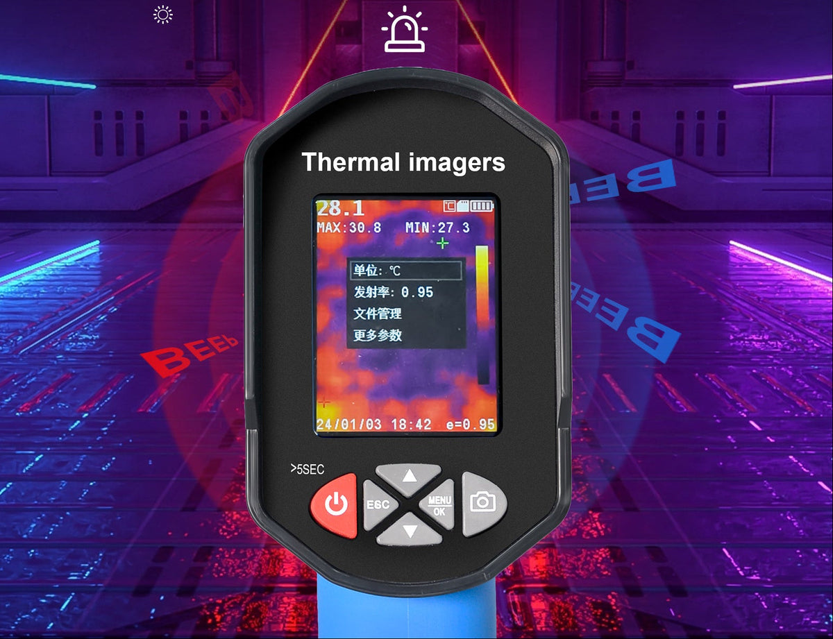Infrared Thermal Imaging Camera – Temperature Scanner Tool with 0.3MP Visible Image Resolution for Inspection, Diagnostics and Heat Pattern Visualization