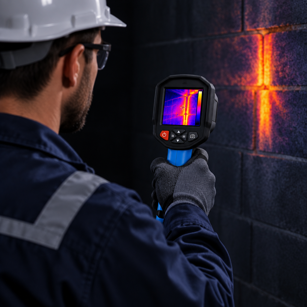 Infrared Thermal Imaging Camera – Temperature Scanner Tool with 0.3MP Visible Image Resolution for Inspection, Diagnostics and Heat Pattern Visualization