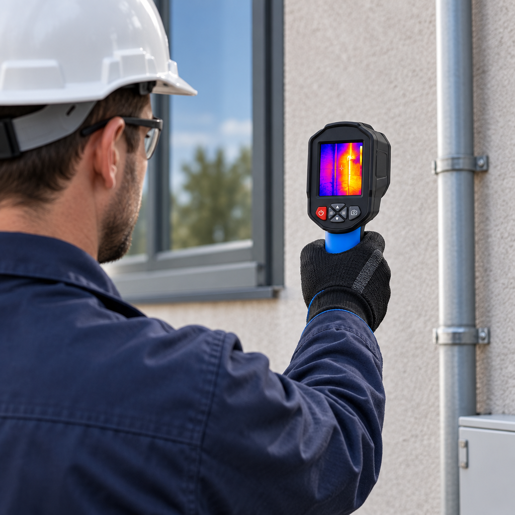 Infrared Thermal Imaging Camera – Temperature Scanner Tool with 0.3MP Visible Image Resolution for Inspection, Diagnostics and Heat Pattern Visualization