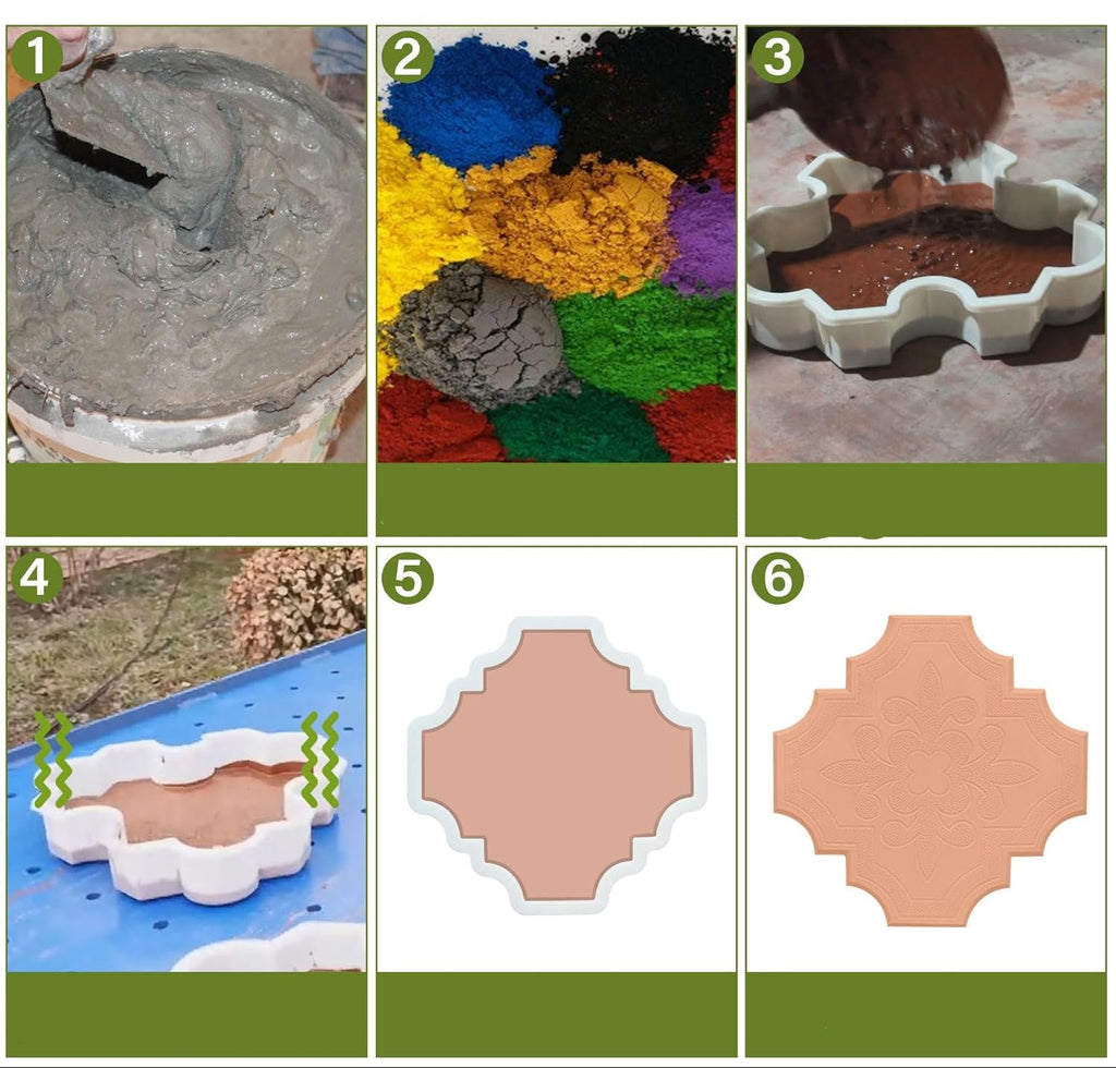 Concrete Stepping Stone Mold Set – Reusable Garden Path Maker for DIY Walkways, Durable Cement Molds for Landscaping and Yard Decoration