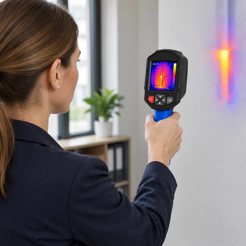 Infrared Thermal Imaging Camera – Temperature Scanner Tool with 0.3MP Visible Image Resolution for Inspection, Diagnostics and Heat Pattern Visualization
