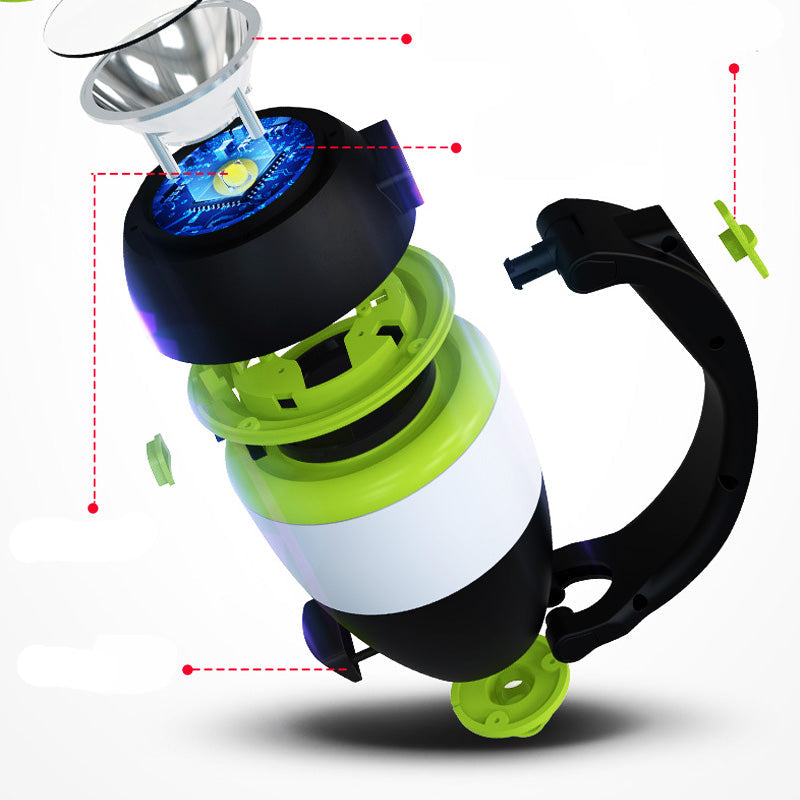 Rechargeable Camping Flashlight – 3-in-1 Multifunction LED Torch, Desk Light and Emergency Lamp with Built In Battery for Outdoor Survival