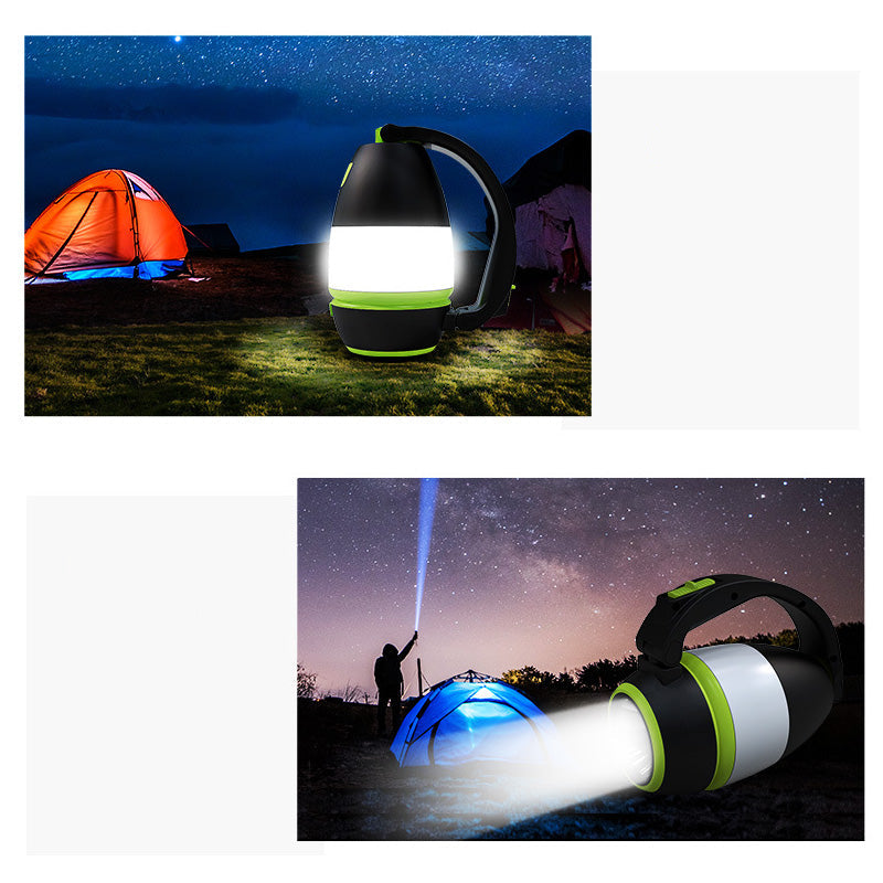 Rechargeable Camping Flashlight – 3-in-1 Multifunction LED Torch, Desk Light and Emergency Lamp with Built In Battery for Outdoor Survival