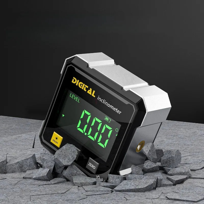 Digital Angle Gauge Protractor - Magnetic Electronic Inclinometer with LCD Display for Precision Measuring and Construction Projects