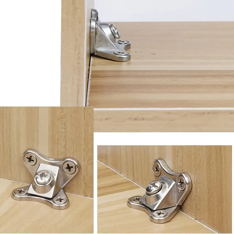 Butterfly Corner Bracket Set - Zinc Alloy Plank Connector Hardware with Screws for Furniture Reinforcement and DIY Woodworking Projects