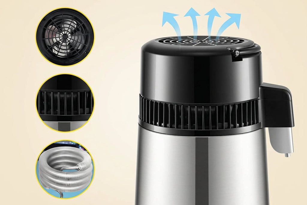 Countertop Water Distiller – Home Water Distillation Appliance with Glass Collection Container for Convenient Kitchen Water Preparation and Everyday Use