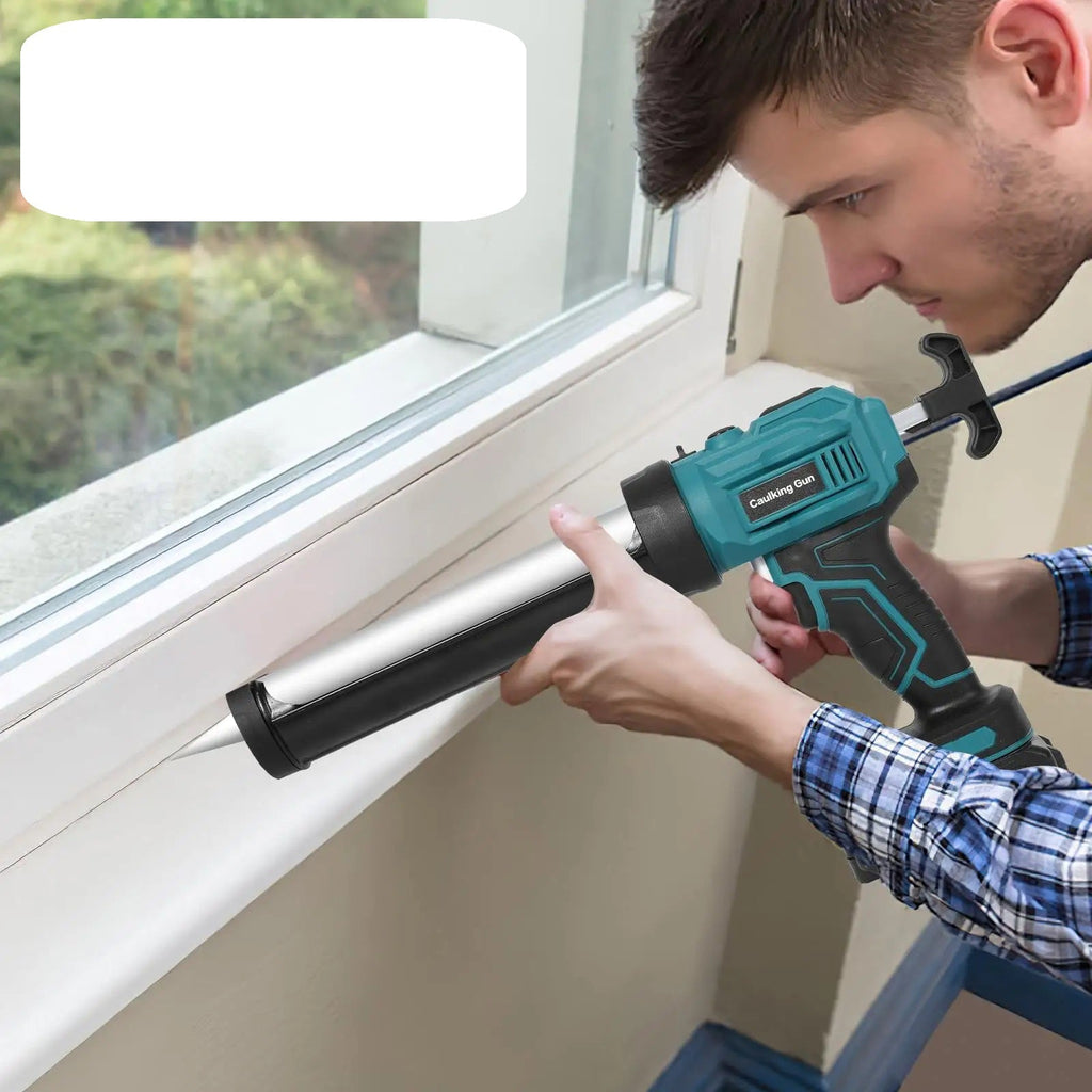 Wireless Electric Glue Gun with Four Speeds – 18V Battery Powered Caulking Tool for Doors Windows Craft Repair