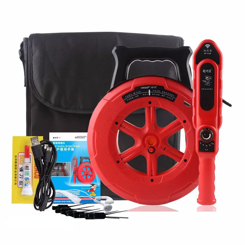 Pipeline Blockage Detector – 20M Pipe Scanner Tool for Plumbers, Iron Pipe Clogging Diagnostic Instrument for Drain Inspection and Maintenance