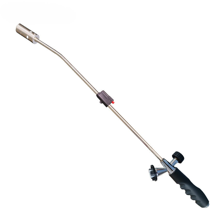 Long-Handle Garden Weed Torch – Adjustable Flame Burner with One-Touch Ignition for Outdoor Weed Control, Gas Canister Not Included