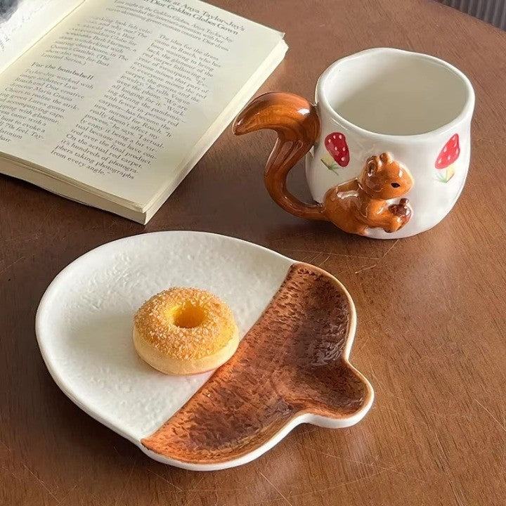 Forest Squirrel Artisan Tea Cup