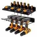 Wall-Mounted Power Tool Rack – Metal Electric Drill Storage Shelf for Garage, Workshop and Organized Tool Storage