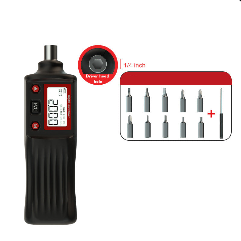 Digital Torque Screwdriver Set - Adjustable Preset Torque Driver with Magnetic Bits for Electronics Repair and Precision Maintenance Tasks