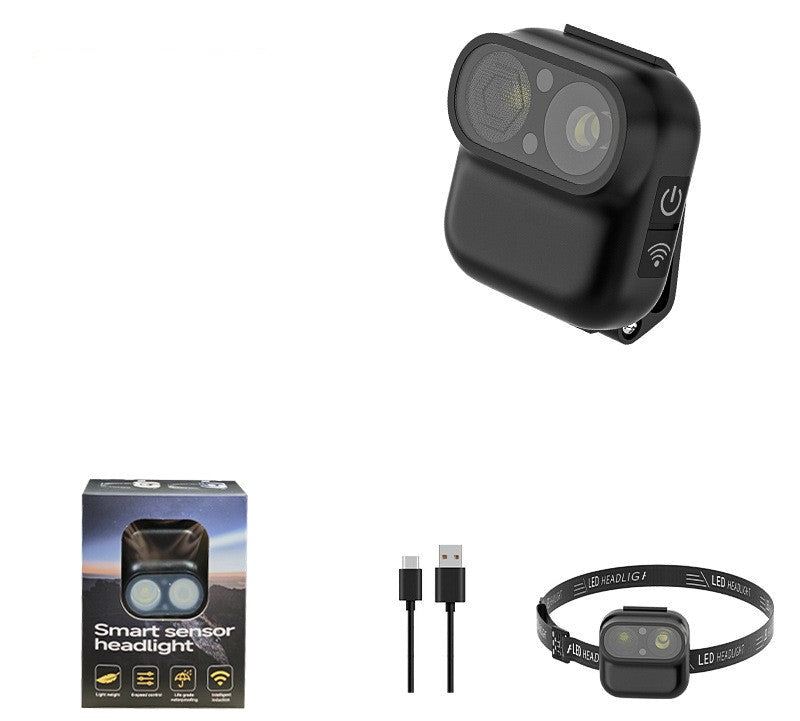 Rechargeable Sensor Headlamp – High-Brightness Waterproof Camera-Style Head Light with Long Battery Life for Fishing, Camping, Hiking and Outdoor Adventures
