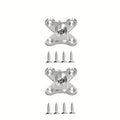 Butterfly Corner Bracket Set - Zinc Alloy Plank Connector Hardware with Screws for Furniture Reinforcement and DIY Woodworking Projects