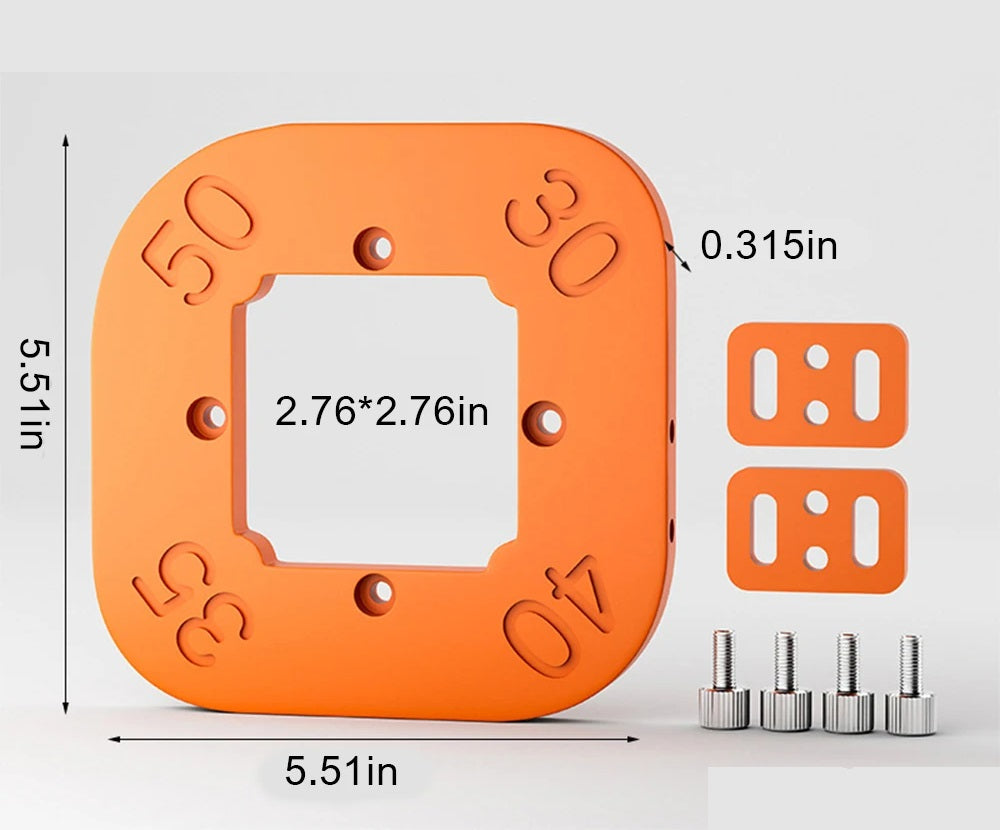Woodworking Router Corner Radius Template Jig – R10 to R50 Curved Milling Guide for Precision Routing Circular Corners ABS Tool