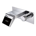 Luxury Gunmetal Brass Bathroom Faucet – Wall-Mounted Hot and Cold Mixer Tap with LED Digital Display and Elegant Single-Handle Design