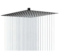 Ultra-Thin Gold Rainfall Shower Head – Stainless Steel Black Bathroom Fixture with Large Water Flow, Modern Square Luxury Overhead Faucet