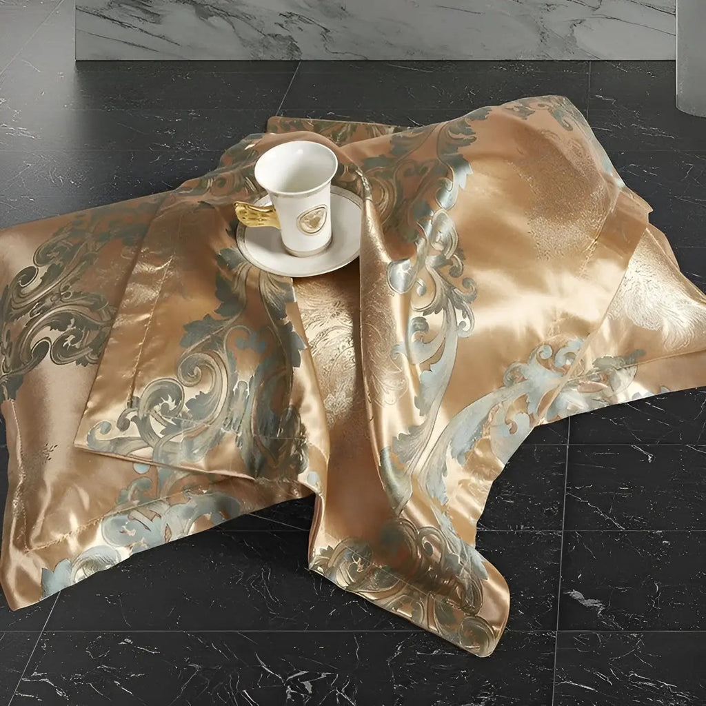 kaatw | Chic Satin Jacquard Duvet Cover for Luxury Bedroom
