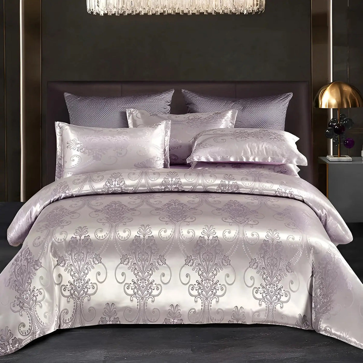 kaatw | Chic Satin Jacquard Duvet Cover for Luxury Bedroom