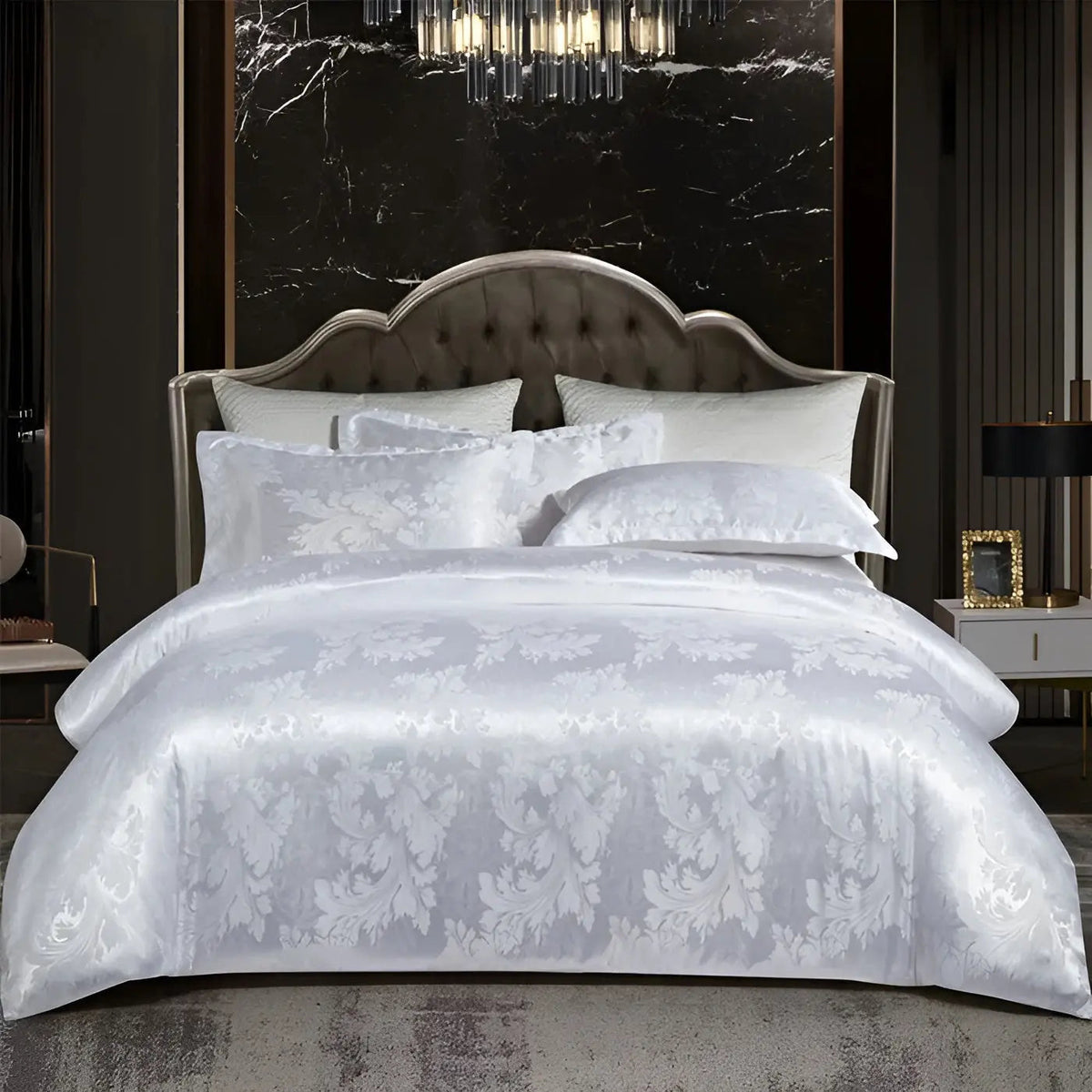 kaatw | Chic Satin Jacquard Duvet Cover for Luxury Bedroom