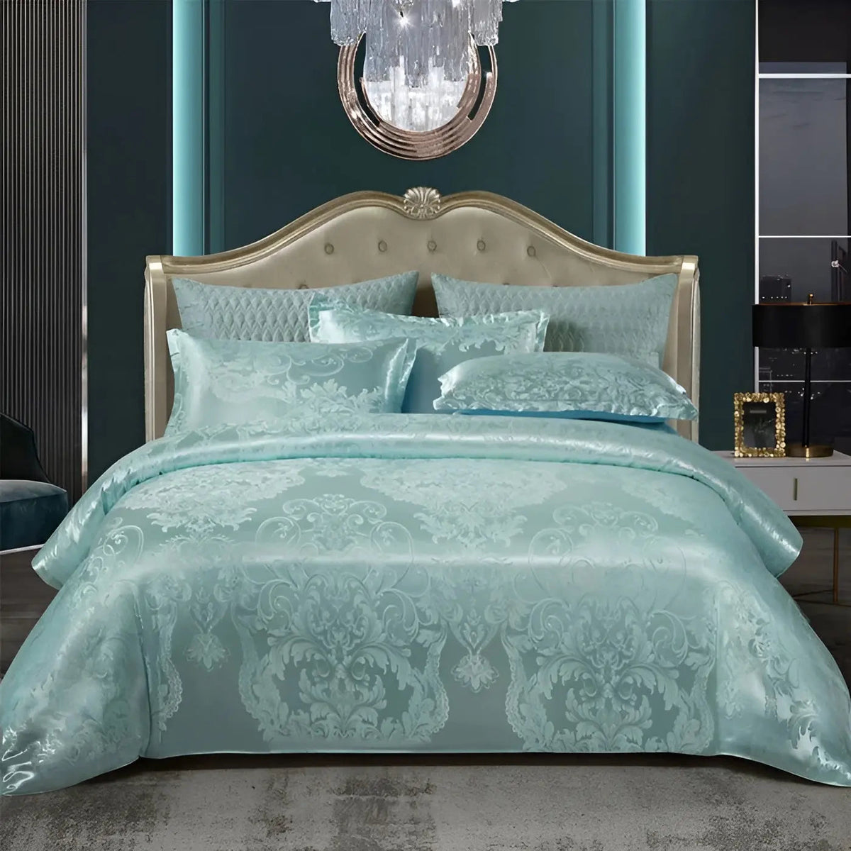 kaatw | Chic Satin Jacquard Duvet Cover for Luxury Bedroom