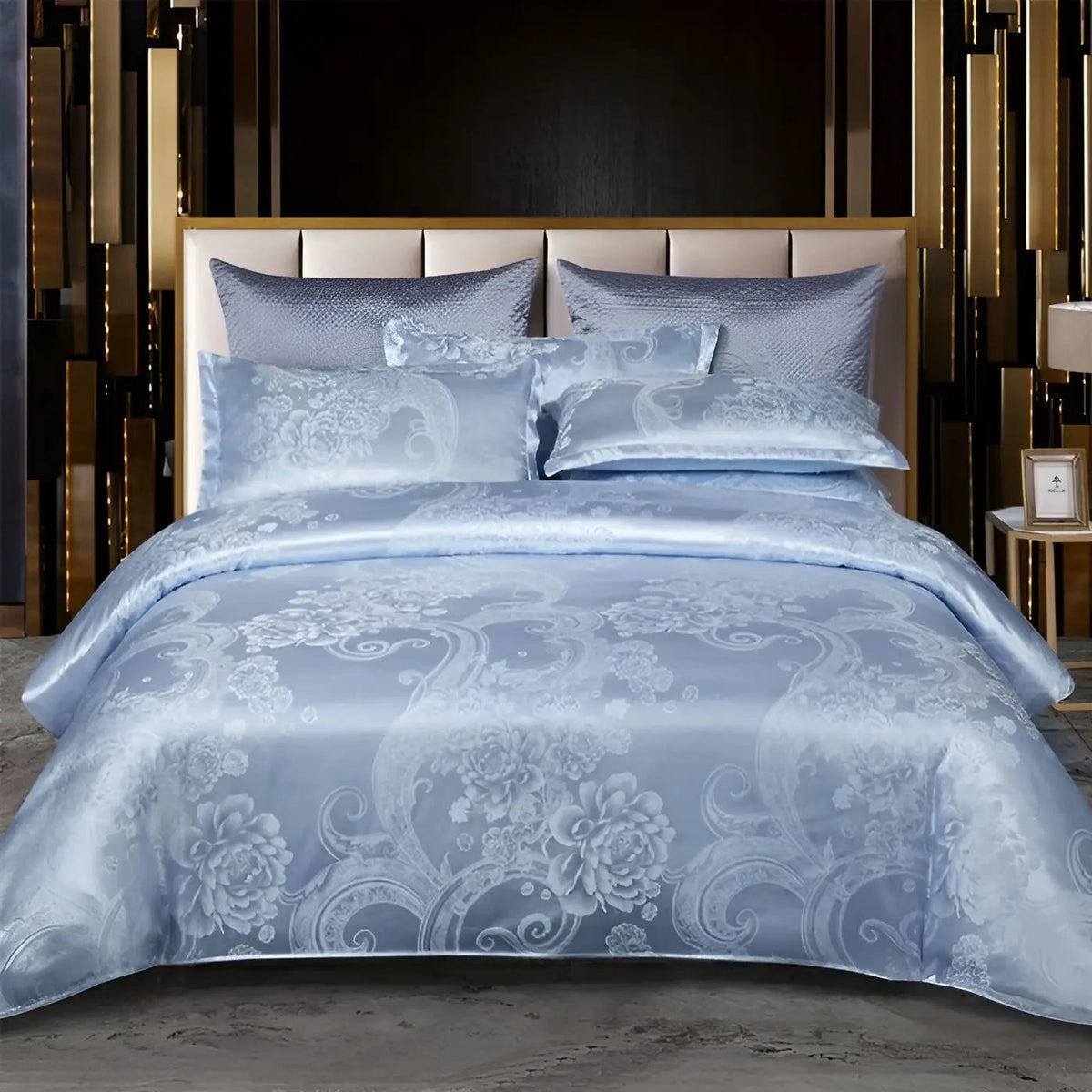 kaatw | Chic Satin Jacquard Duvet Cover for Luxury Bedroom