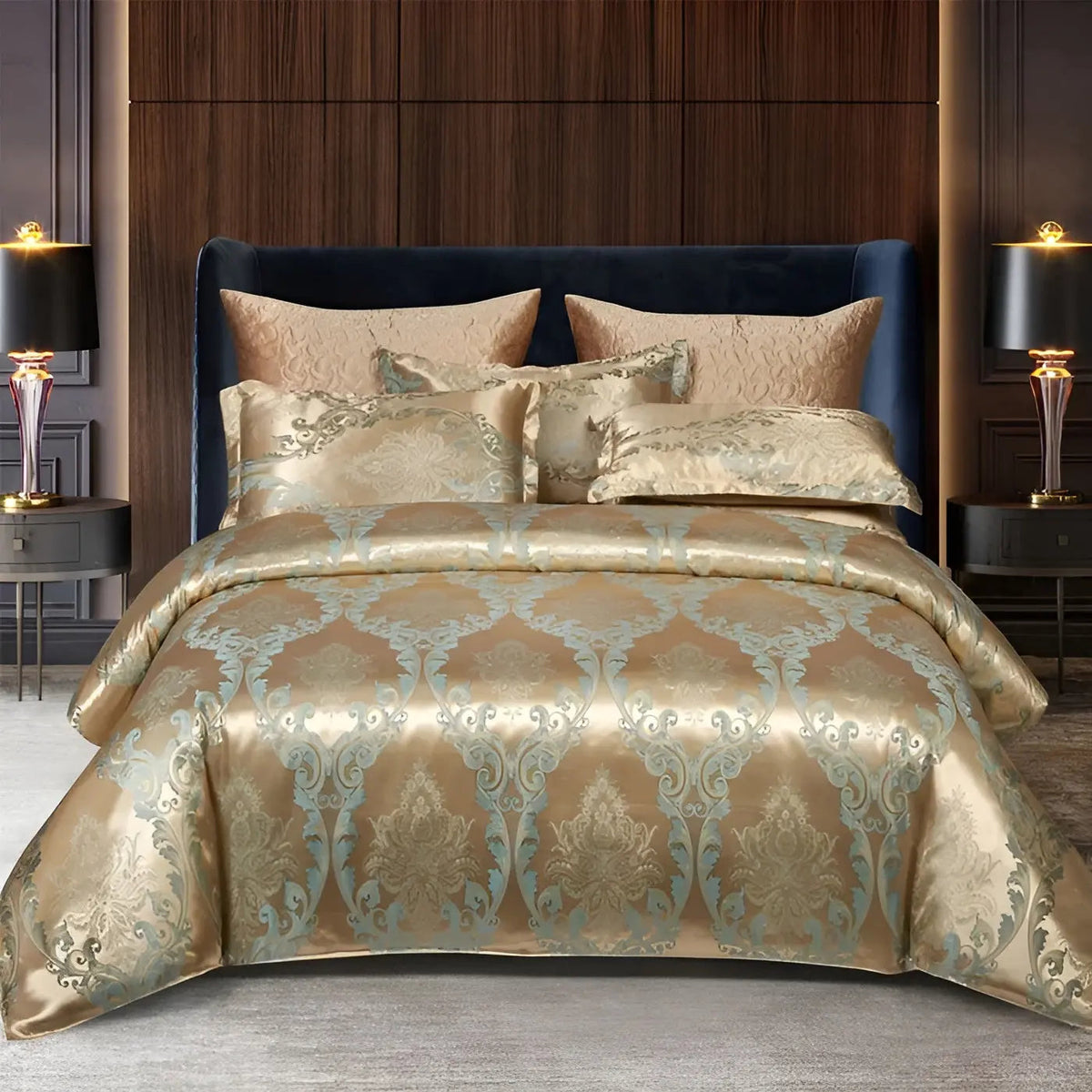 kaatw | Chic Satin Jacquard Duvet Cover for Luxury Bedroom