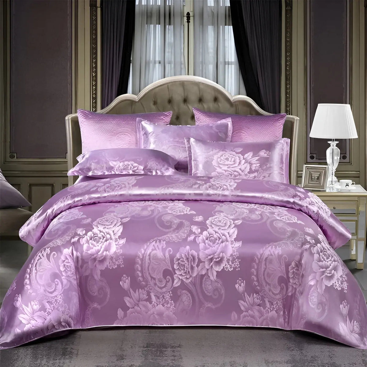 kaatw | Chic Satin Jacquard Duvet Cover for Luxury Bedroom