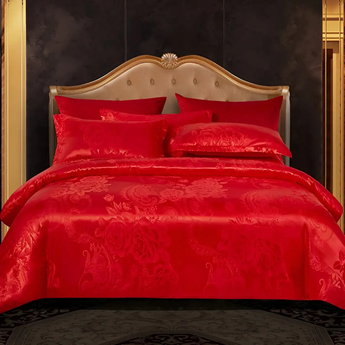 kaatw | Chic Satin Jacquard Duvet Cover for Luxury Bedroom