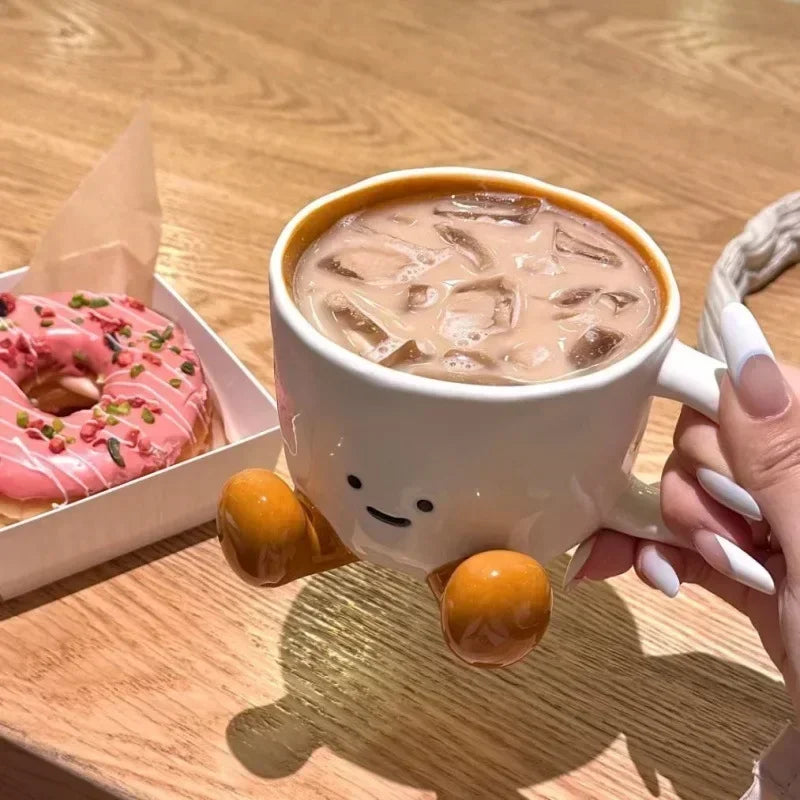 Happy Cute Face Ceramic Mug