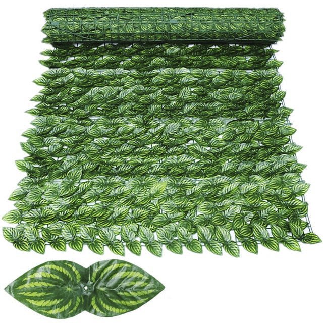 Artificial Privacy Leaf Fence Screen - Greenery for Outdoor Garden Yard Terrace Patio Balcony