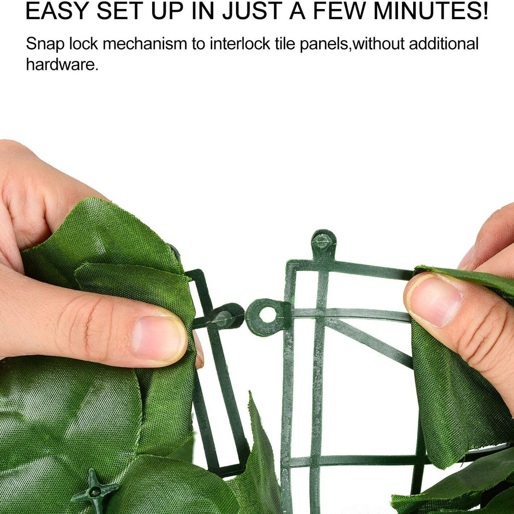 Artificial Privacy Leaf Fence Screen - Greenery for Outdoor Garden Yard Terrace Patio Balcony