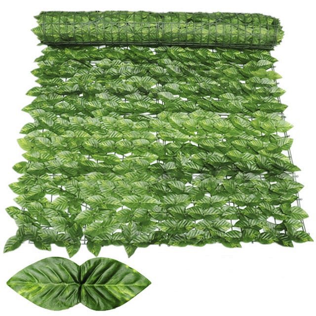 Artificial Privacy Leaf Fence Screen - Greenery for Outdoor Garden Yard Terrace Patio Balcony