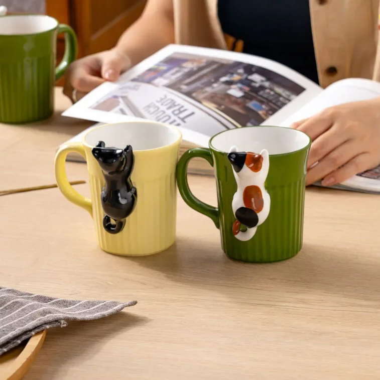 Hanging in There Cat Ceramic Mug