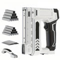 Lightweight Electric Cordless 2-in-1 Nail Gun – 20V Electric Nailer with LED Light, Adjustable Depth, Safety Guard, Battery, Charger & 1600 Nails Included