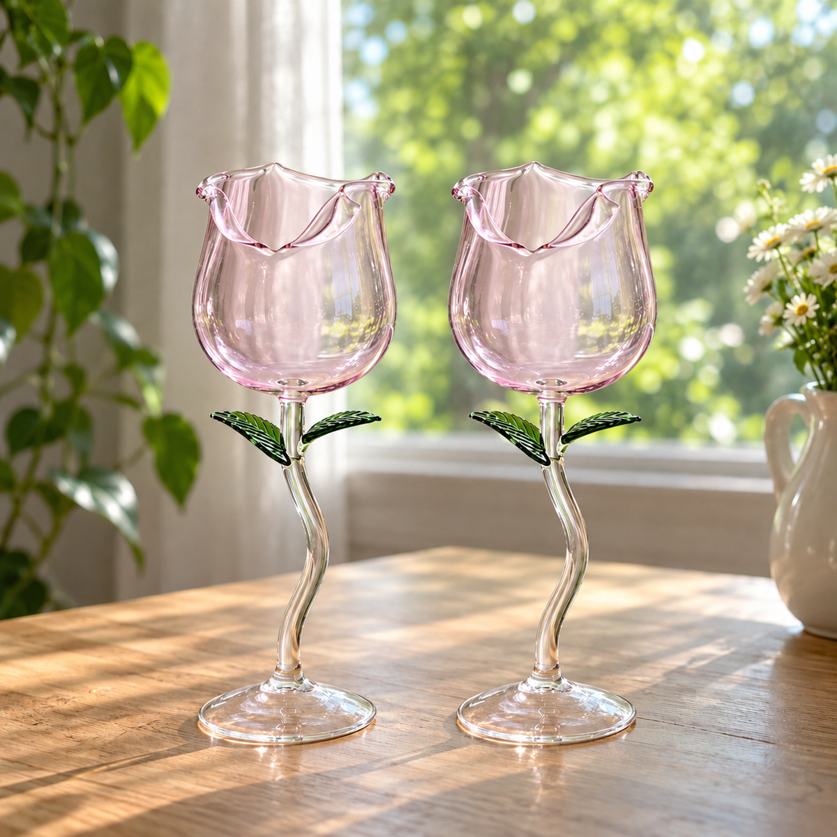 Rose Shape Elegant Wine Glass
