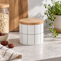 Ceramic Bamboo Cover Kitchen Food Container