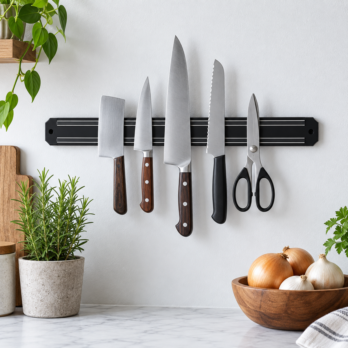 Wall Mount Magnetic Knife Holder