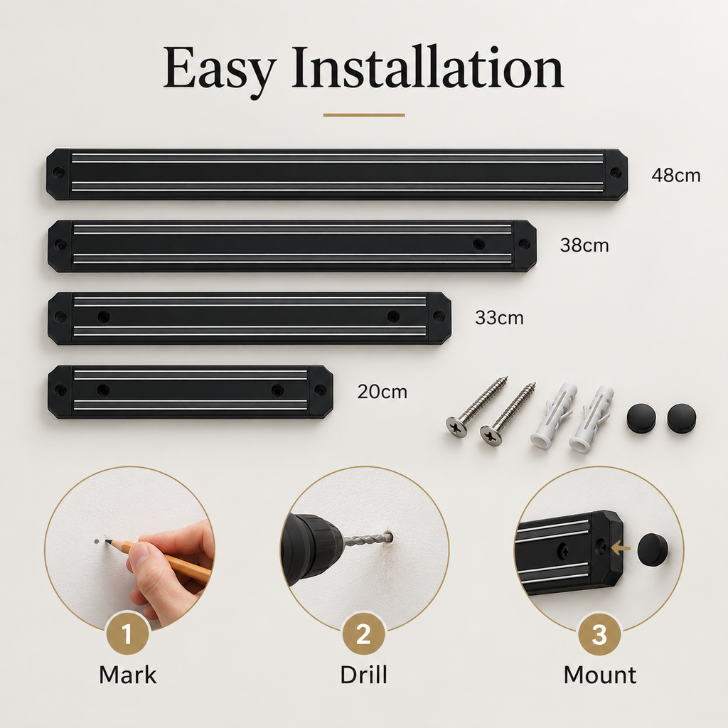 Wall Mount Magnetic Knife Holder