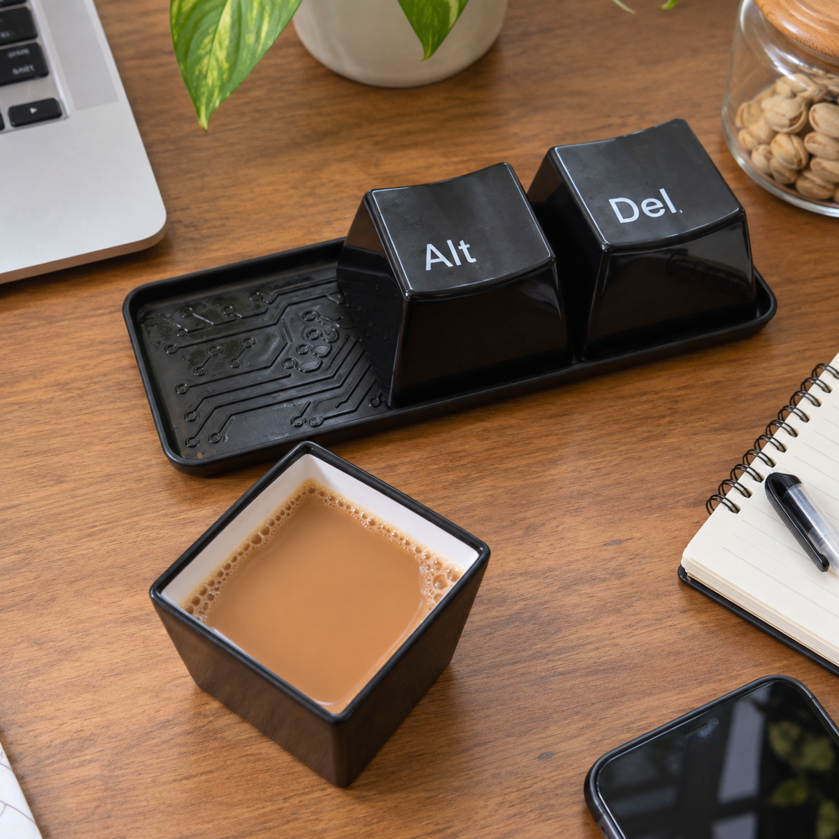 3pcs/Set Ctrl ALT DEL Keyboard  Tea Cup Container