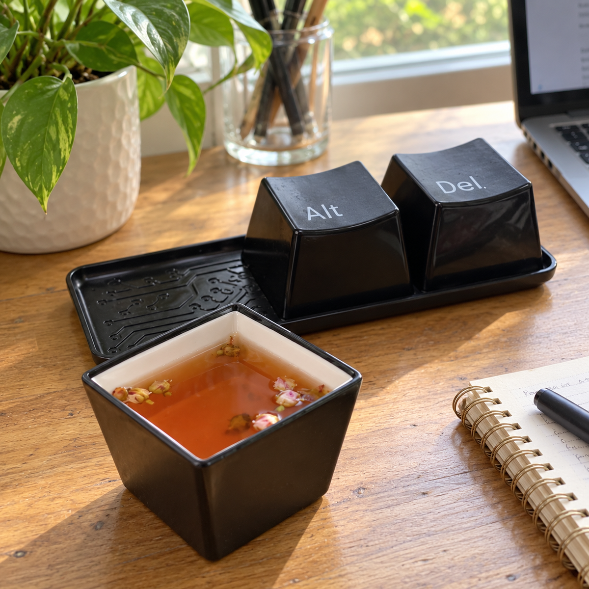 3pcs/Set Ctrl ALT DEL Keyboard  Tea Cup Container