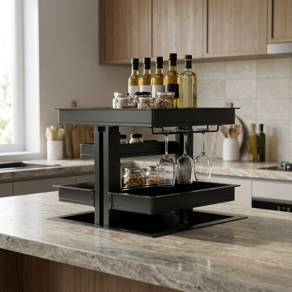 Hidden Smart Kitchen Storage Electric Lyft System