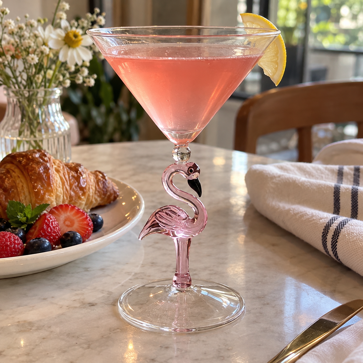 Flamingo Wine Glass