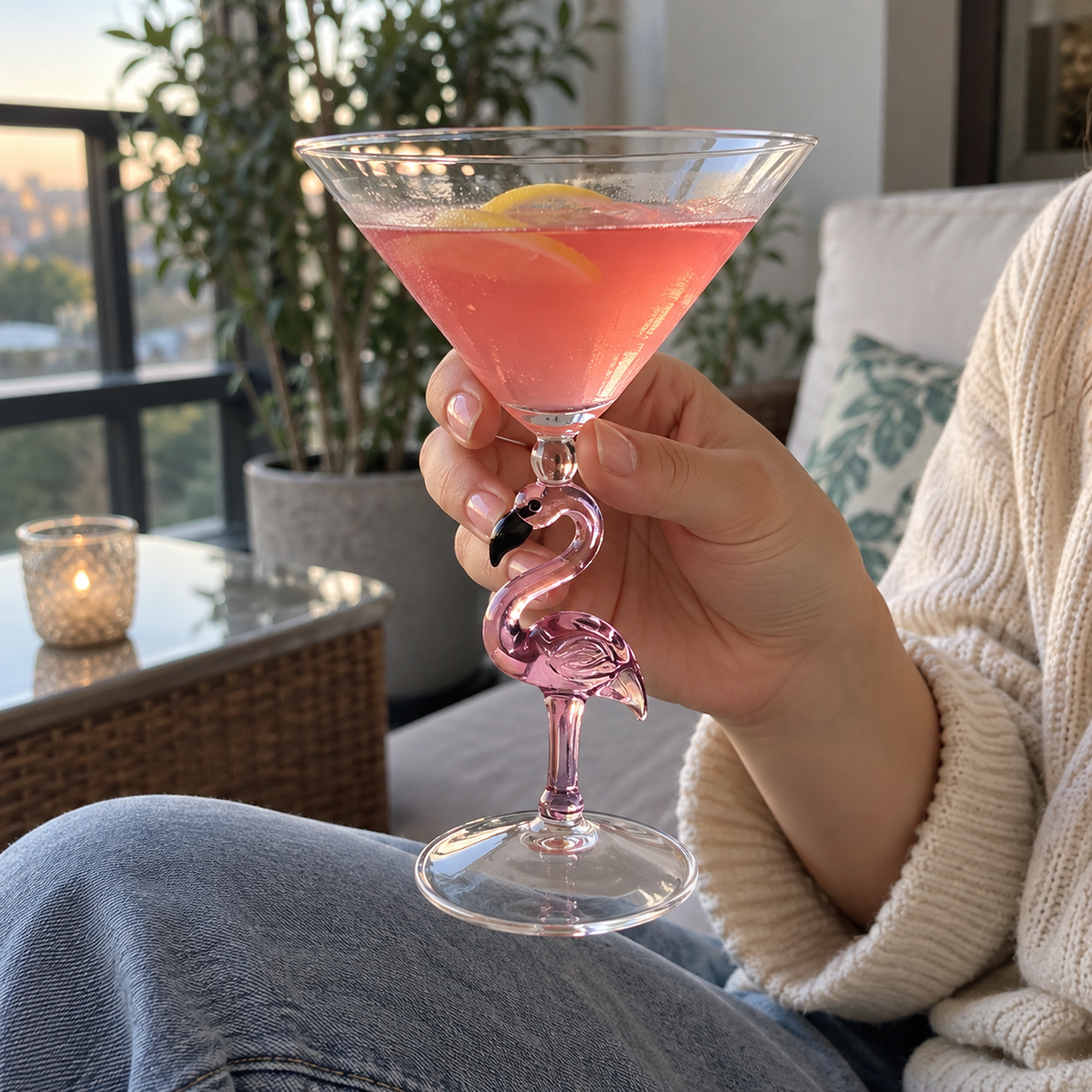 Flamingo Wine Glass