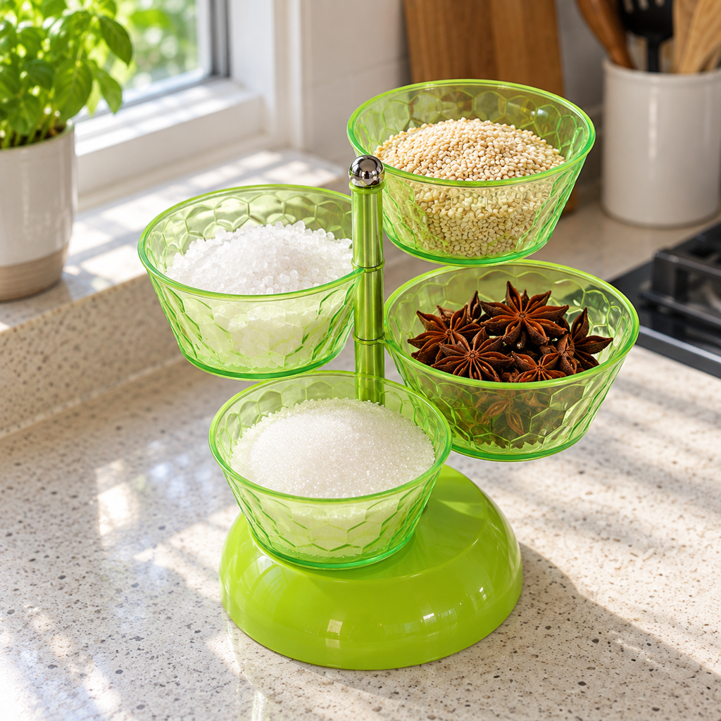 Multi-Layer Creative Rotating Seasoning Storage Box