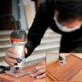 Compact Corded Trim Router – Laminate Edge Trimmer with 1/4 in Straight Bit and Guides