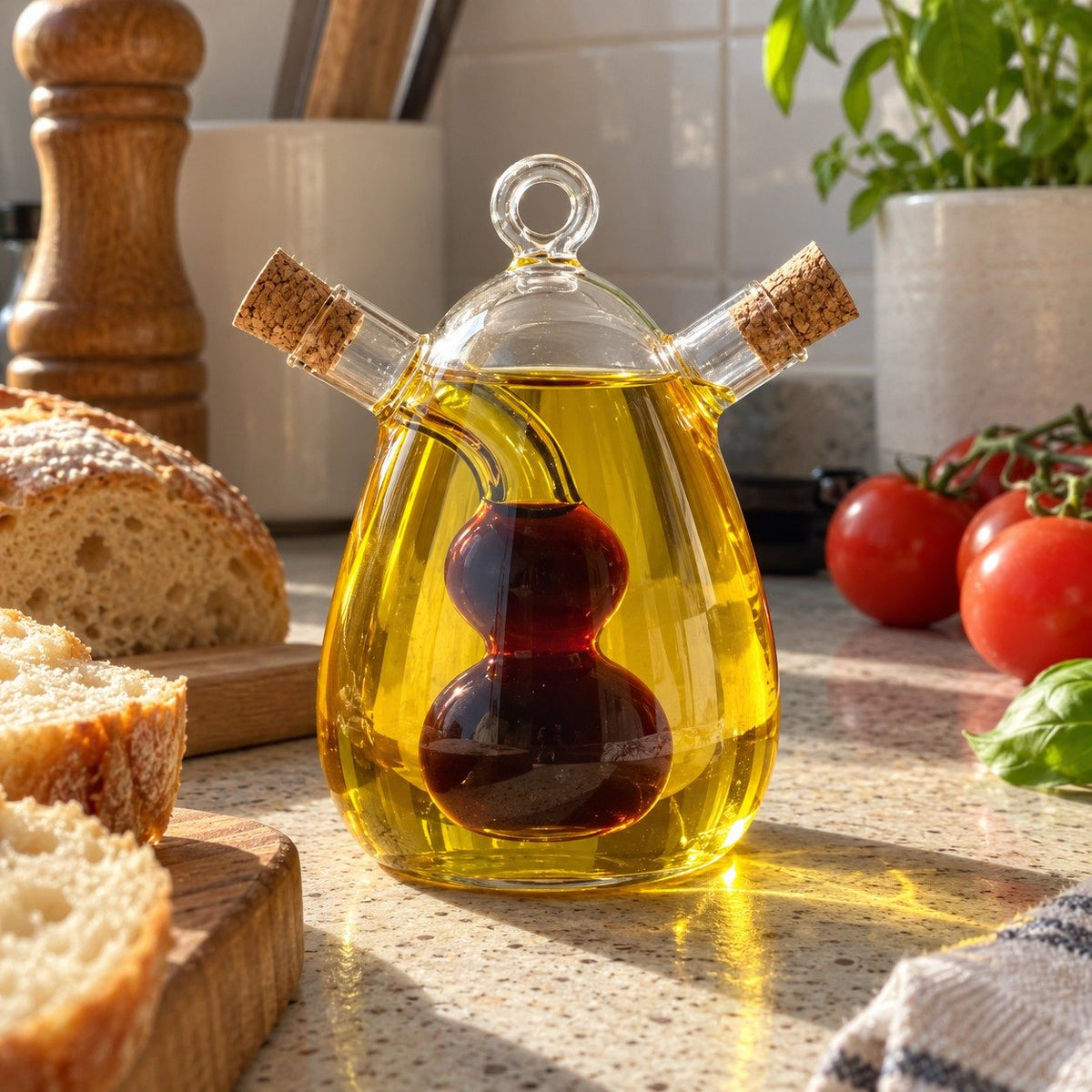 Double Drizzle Glass Seasoning Bottle